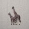 Two Giraffes, Zoo, Safari Animals, Realistic, Embroidered, Iron on Patch